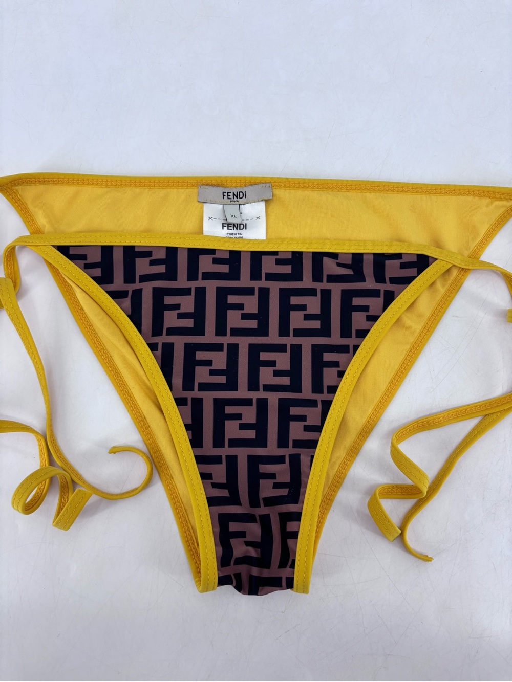 Fendi Zucca Monogram FF Logo Classic Beach Vacation Swim Bikini Bottoms Size XL